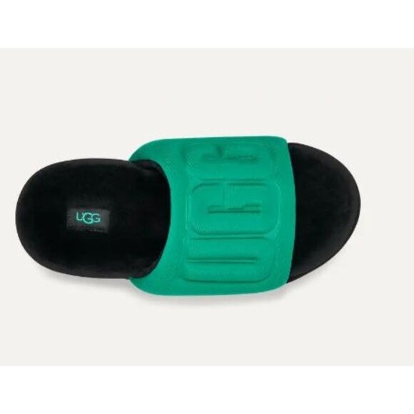 UGG Women's‎ Fluff Yeah Slide Sandals Size 8 Green & Black NEW - Picture 3 of 7